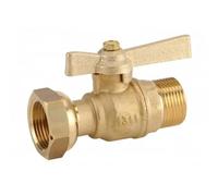 Vanne gamme PRO tout laiton avant ou après compteur mâle 3/4 écrou libre 3/4