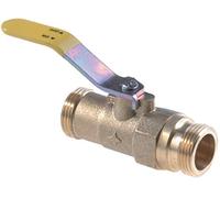 vanne gaz - 1/4 de tour - poignée jaune - calibre 15 - clesse cd01010