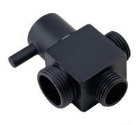 Vanne inverseur de douche en cuivre massif avec 1 entrée plus 2 sorties pour robinet de salle de bain en couleur noire, petite taille s'adapte aux zones étroites, décoration élégante de style