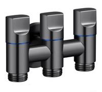 Vanne inverseur multifonction à 3 voies 1/2" pour machine à laver, lave-vaisselle, design compact, installation facile (gris)