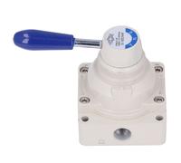 Vanne manuelle à levier rotatif, contrôle du débit d'air 0~1,0 MPa, 0-145 Psi, commutateur pneumatique à 3 positions et 4 voies