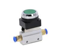 Vanne manuelle vanne mécanique 1/8 "; Filetage 2 positions 3 voies bouton poussoir plat vert vanne pneumatique momentanée MOV-321PP 1 pc (Color : 10MM)