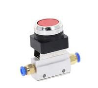 Vanne mécanique MOV-03B, filetage 1/8 ", 2 positions, 3 voies, rouge, vert, bouton poussoir plat, vanne pneumatique momentanée(8MM)