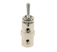 Vanne mécanique pneumatique cylindrique TAC2-4V - Valve d'échappement 2 positions - 5 voies - Interrupteur à bascule autobloquant avec raccords (TAC2-4V-PC8MM)
