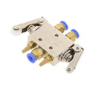 Vanne mécanique pneumatique TAC2-41PP + 34C, vanne d'échappement à 2 positions, 5 voies, filetage 1/8, double tête, levier à rouleau, accessoires de vanne de commutation(TAC2-41PP-PC6MM)