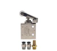 Vanne mécanique TAC2-31V 1/8 ", vanne d'échappement à filetage femelle, 2 positions, levier à rouleau 3 voies, interrupteur de vanne pneumatique avec raccord(With 4mm Fittings)