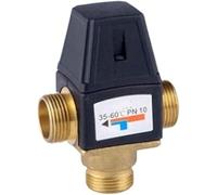 Vanne mélangeuse, Fil thermostatique en laiton de la manière DN20/25 FM de la vanne 3 de mélangeur 35-60°C for le chauffe-eau solaire(Dn25 Male Thread)