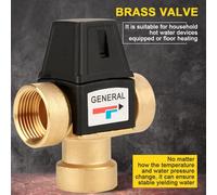 Vanne melangeuse thermostatique 3 voies DN25 en laiton pour chauffe-eau solaire