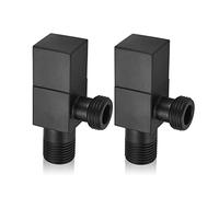 Vanne noire 1/2 vanne d'arrêt conduite d'eau en laiton murale G1/2 pouces cuisine salle de bain raccordement "vanne