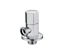 Vanne noire 1/2 vanne d'arrêt conduite d'eau G1/2 "vanne d'angle de connexion murale en laiton noir for salle bain balcon,Black A(Chrome A)