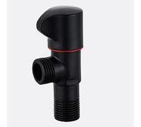 Vanne noire vanne d'arrêt d'angle 1/2 pouce x en laiton murale ligne d'eau salle de bain cuisine raccordement,Black A(Black B)