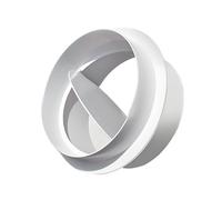 Vanne non retour pour le ventilateur d'extracteur Backdraft Shutter PVC Vent Pipe Kitchen Ventilation Ventilation Backflow Téléphone Ducting System Air Contrôle blanc 160mm