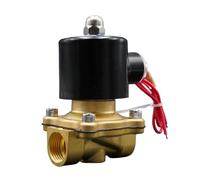 Vanne normalement fermée en laiton 3/8" 1/4" AC110V 220V 380V 24V DC12V 24V électrovanne vanne d'eau(AC110V-VITON,0.25 Inch)