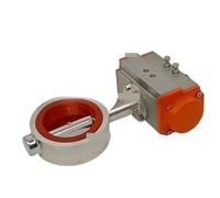 Vanne papillon à Clip pneumatique en acier inoxydable D671X-16P 304, 1 pièce(D671X DN100)