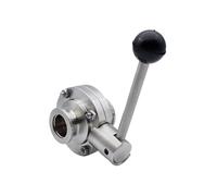 Vanne papillon à vide élevé KF16 KF25 KF40 KF50, 1 pièce, en acier inoxydable SUS304, commande d'arrêt manuelle sanitaire(KF-25)