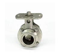 Vanne papillon à virole en acier inoxydable 304, Tube adapté à OD 19/25/32/38/45/51mm, triple pince, 1.5 "2", sans actionneur(51x64mm)