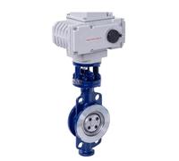 Vanne papillon électrique à pince en acier inoxydable D973H-16C/P, scellée dure, résistante aux hautes températures, pneumatique DN50 80 100(DN80 (cast steel))