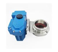 Vanne papillon électrique AC220 V SS304, vanne sanitaire à trois pinces, adaptée aux tuyaux de diamètre extérieur 19 mm 108(32)