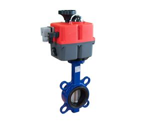 Vanne papillon electrique DN125 24-240V AC/DC Modulating Wafer GGG40 EPDM J+J