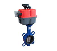 Vanne papillon electrique DN65 24-240V AC / DC Wafer sûr en cas de defaillance GGG40 EPDM Eau potable J + J