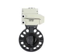 Vanne papillon électrique en PVC UPVC DN50 2 pouces DN65 DN80 DN100 4 pouces et vanne papillon résistante.(DN100,UPVC VALVE MATERIAL_24V)
