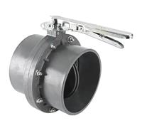 Vanne Papillon En PVC, Type À Emboîtement Soudé, 90mm, 110mm, 125mm, 160mm, 200mm, Poignée À Levier Manuelle, Conception Monobloc For Systèmes D'irrigation.(Galvanized handle,200mm)