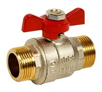 Vanne papillon laiton nickelé - M 3/8 - Sféraco