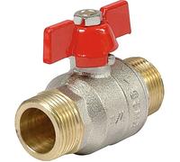 Vanne papillon laiton nickelé - M 3/8' - Sferaco