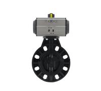 Vanne papillon pneumatique à double effet DN65 UPVC 2,5" avec joint EPDM