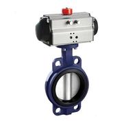 Vanne papillon pneumatique à double effet en fonte DN100 DN80, 4 pouces, siège PN16(1-2in)