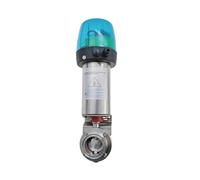 Vanne papillon pneumatique à triple pince de 3,8 cm, 5,1 cm, type interrupteur intelligent, vanne papillon pneumatique à simple effet avec tête intelligente (OD32 mm x virole 50,5)