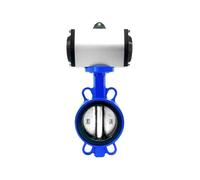 Vanne papillon pneumatique D671X-10/16, type wafer, raccord sphérique, vanne d'arrêt rapide en acier inoxydable 304, DN40/50/65/80/100-300(DN100,304 Plate)