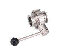 Vanne Papillon sanitaire à Trois Pinces en Acier Inoxydable SS304, 1-1/2" 38 mm, 1,5", for Brassage Maison, bière, Produits laitiers