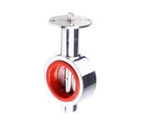 Vanne papillon sanitaire en acier inoxydable 304 DN80 de 3 pouces, plate-forme type wafer, joint en silicone