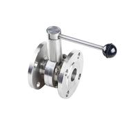 Vanne papillon sanitaire G3" DN80 en acier inoxydable 304, diamètre extérieur 190 mm, joint en silicone