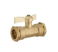 Vanne PE à compression laiton D.25 pour tube en polyéthylène