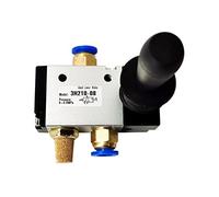 Vanne pneumatique à levier manuel 3 voies 2 positions 1/8 1/4 normalement fermée 3H210-08 3H310-10 3H410-15 1 pièce(With 4mm Fittings,3H210-08)