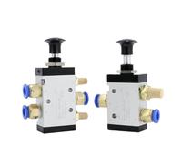 Vanne pneumatique à levier Vanne pneumatique manuelle à 5 ports et 2 positions 1/4", contrôleur pneumatique manuel 4R210-08(No Fittings,3R210-08)