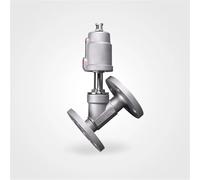 Vanne pneumatique à siège incliné en acier inoxydable 304, type bride 1-1/4 pouce, normalement fermée, joint PTFE, 1 pièce(Double acting)