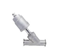 Vanne pneumatique à siège incliné en acier inoxydable de 1/2 3/4 1 pouce, vanne à siège incliné de type Y, 1 pièce(1",Single acting)