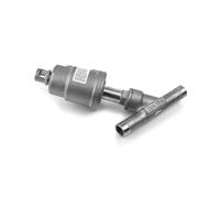 Vanne pneumatique à siège incliné en acier inoxydable DN15, actionneur normalement fermé en acier inoxydable(CLOSED-SINGLE ACTING)