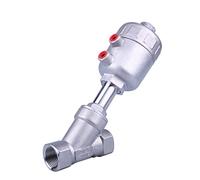 Vanne pneumatique à vapeur résistante aux hautes températures et à la corrosion de la série DN - Valve d'angle de filetage interne de type Y. Pour gaz, huile, liquide, eau (acier inoxydable DN32)