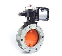 Vanne pneumatique BV2F Double/BV1F à bride simple DN100, mélange de ciment en poudre, alliage d'aluminium, 1 pièces(Dn100 Double Flange)