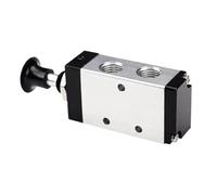 Vanne pneumatique de commande à levier manuel, Type 5 ports, 2 positions, vanne de commutation manuelle, connecteur poussoir, silencieux 4R210-10, 4R210-08(4R210-08,With-6mm-Fitting)