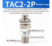 Vanne pneumatique en laiton à 2 positions, contrôle mécanique à 35 voies avec bagues d'étanchéité pour une meilleure étanchéité et durabilité (TAC2-41P (TAC2-2P (bouton))