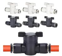 Vanne Pneumatique Manuelle 4 Mm/6 Mm/8 Mm, Connecteur Rapide En Plastique À Insertion For Interrupteur Rotatif, Vanne Manuelle À Bille Limitatrice De Courant(Black 4mm)