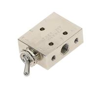 Vanne pneumatique Soupape d'échappement TAC2-41V à 2 positions, 5 voies, levier à bascule autobloquant 1/8", vanne mécanique, interrupteur pneumatique avec raccords et silencieux.(TAC2-41V)