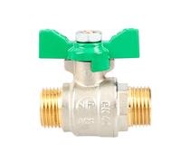 Vanne poignée verte papillon mâle mâle - GARIS