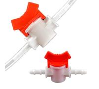 Vanne POM 4/6/8 mm for système d'irrigation goutte à goutte, joint pagode for aquarium, pompe à air, contrôle de la circulation de l'eau, vanne à boisseau sphérique, 1 pièce(6mm)