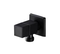 Vanne pour Robinet de Salle de Bain, vanne d'eau de Toilette Noire, vanne d'arrêt d'angle, Laiton, évier de Salle de Bain Valve d'arrêt 1/2, soupape d'eau de Toilette, pour, Noir